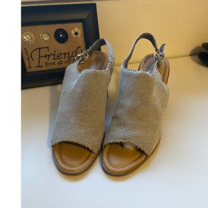 Tan & Black Heels Bootie Sandals 10